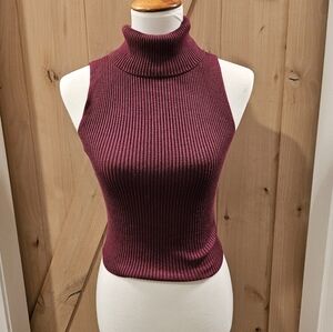 Maroon turtleneck tank top Kendall and Kylie (S)